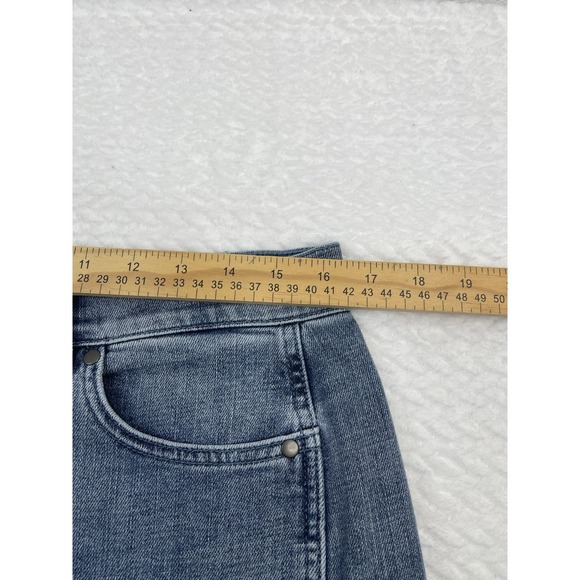 Eileen Fisher Lantern Jeans Women's Large Organic Cotton Ankle Denim Stretch M - Picture 4 of 9